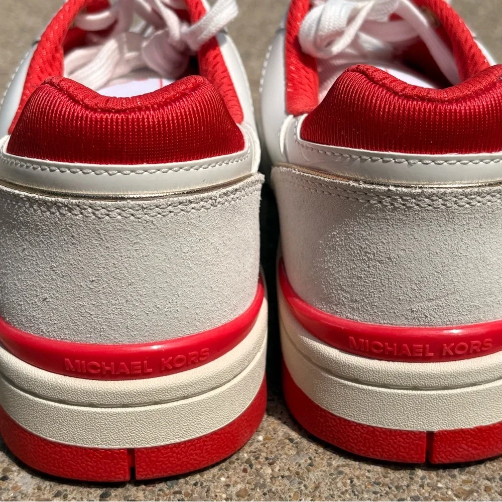 Michael Kors Red and White Athletic Shoes - Picture 6 of 11